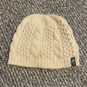 The North Face Cream Knit Beanie